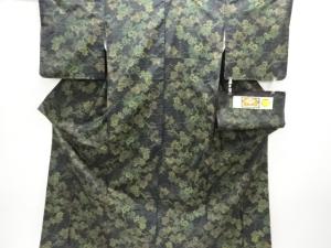蔦の葉模様織り出し本場泥大島紬着物